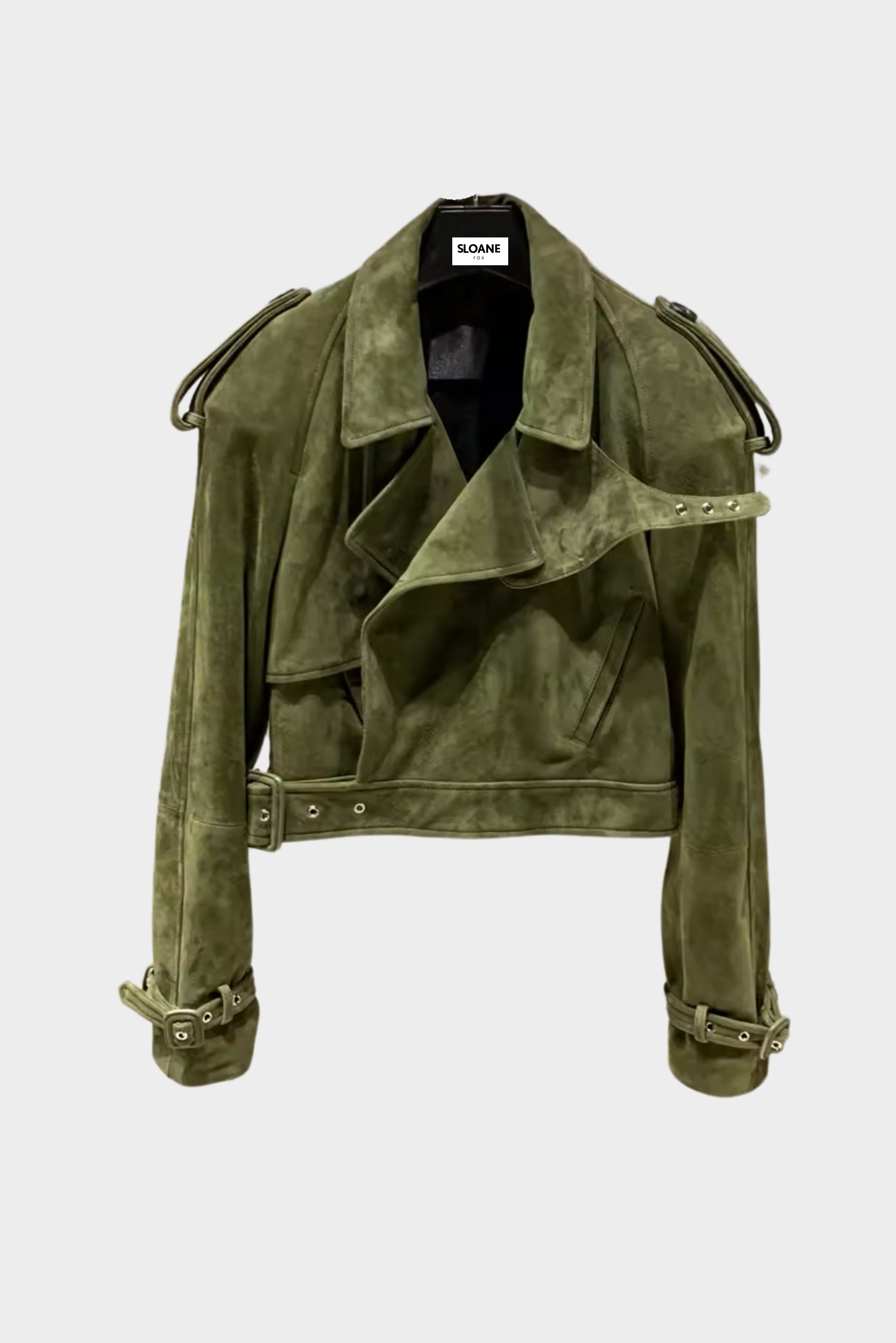 Kensington Cropped Suede Trench Wine