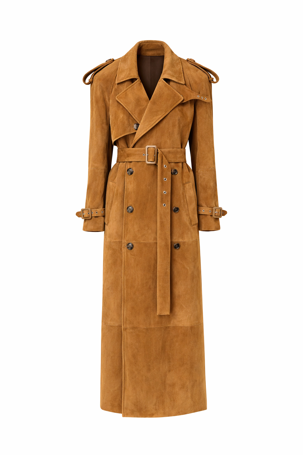 Sloane Suede Trench Brown