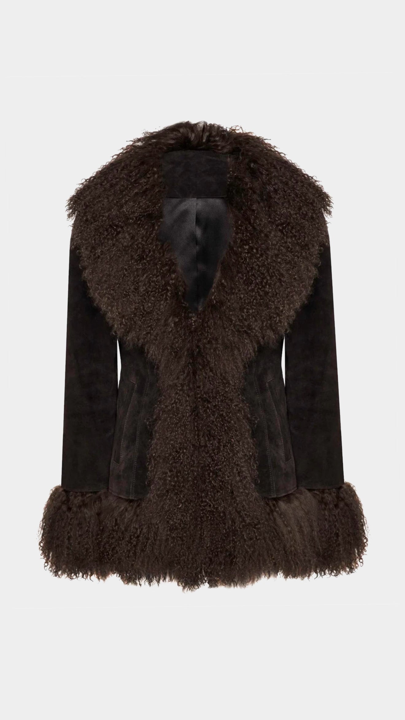 Hailey Shearling & Suede Coat