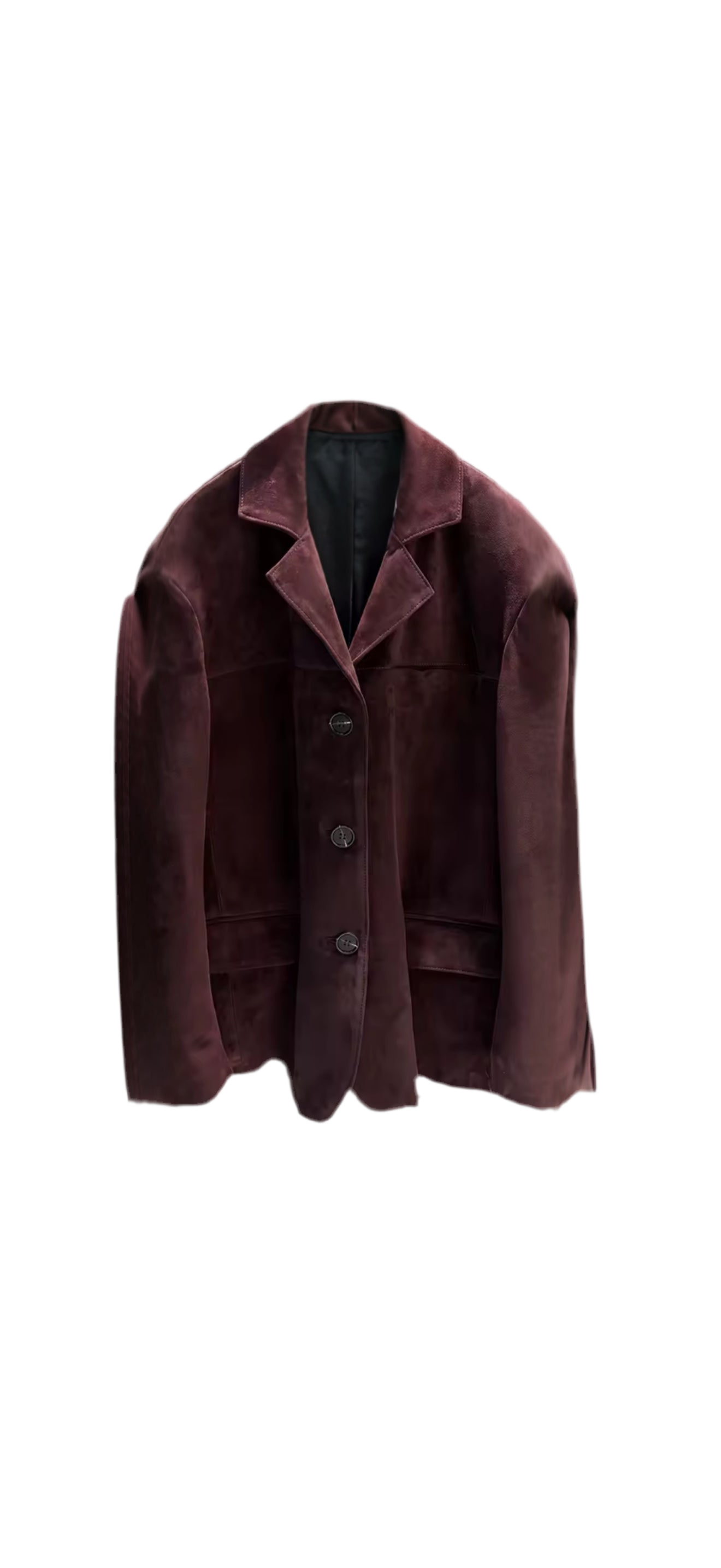 Wine suede blazer