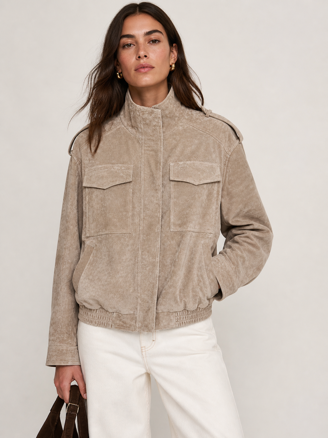 Hasselt Suede Jacket Latte