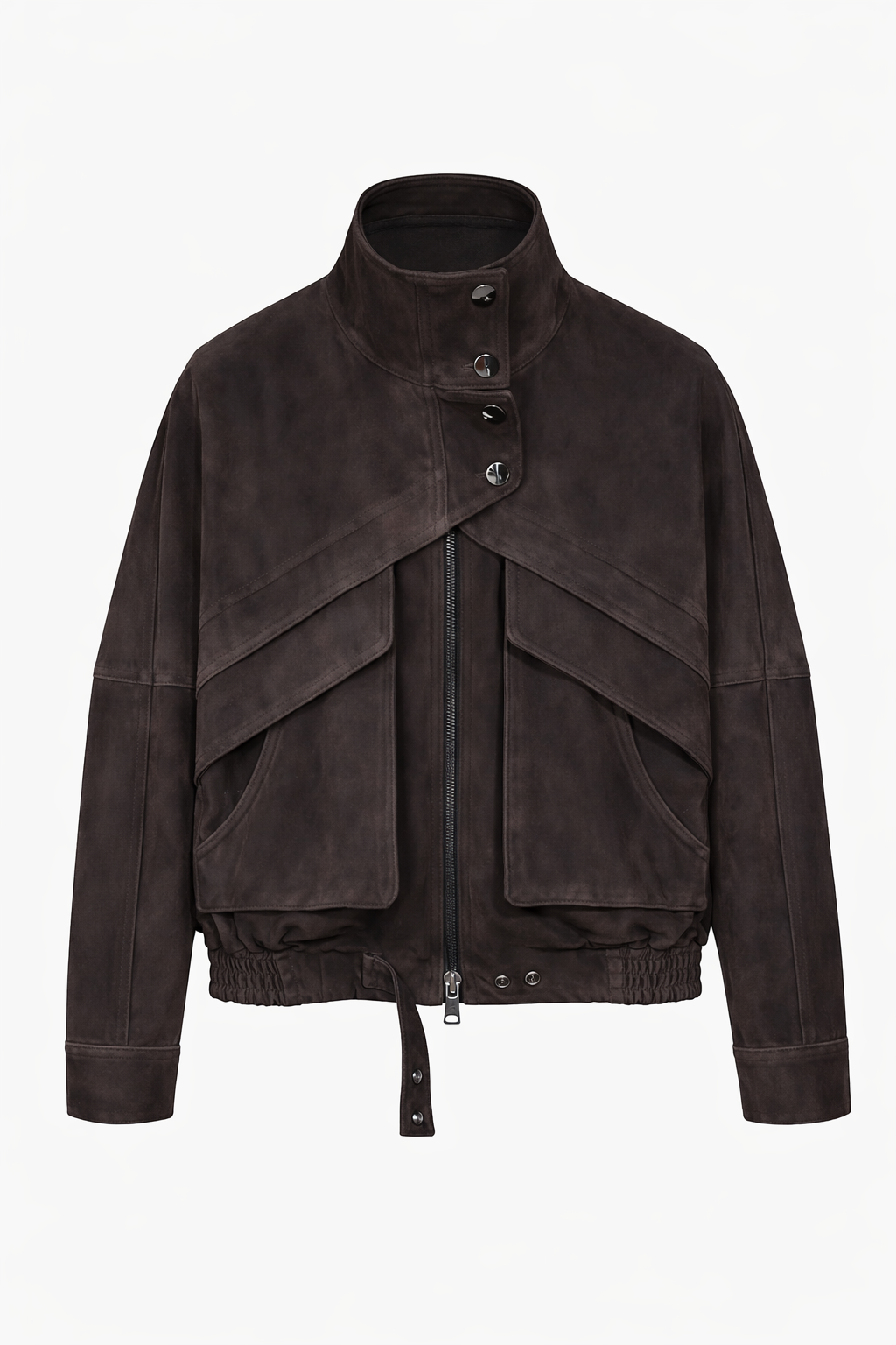 City Espresso Suede Bomber Jacket