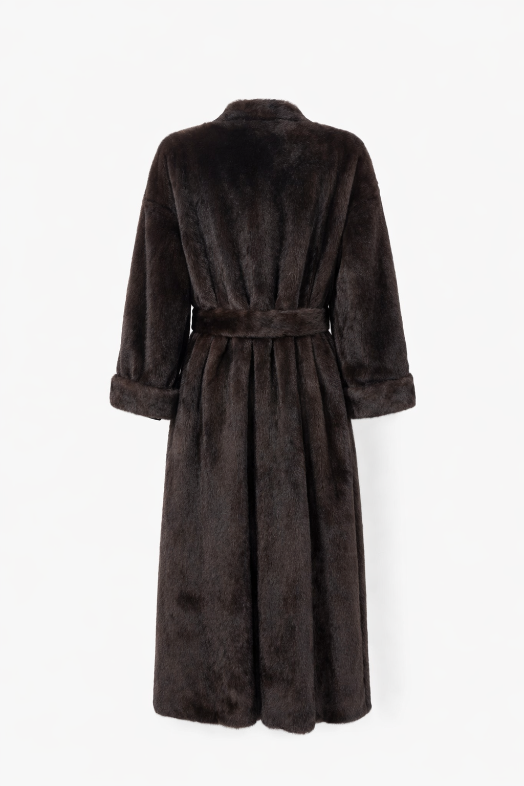 Courchevel Faux Fur Belted Coat