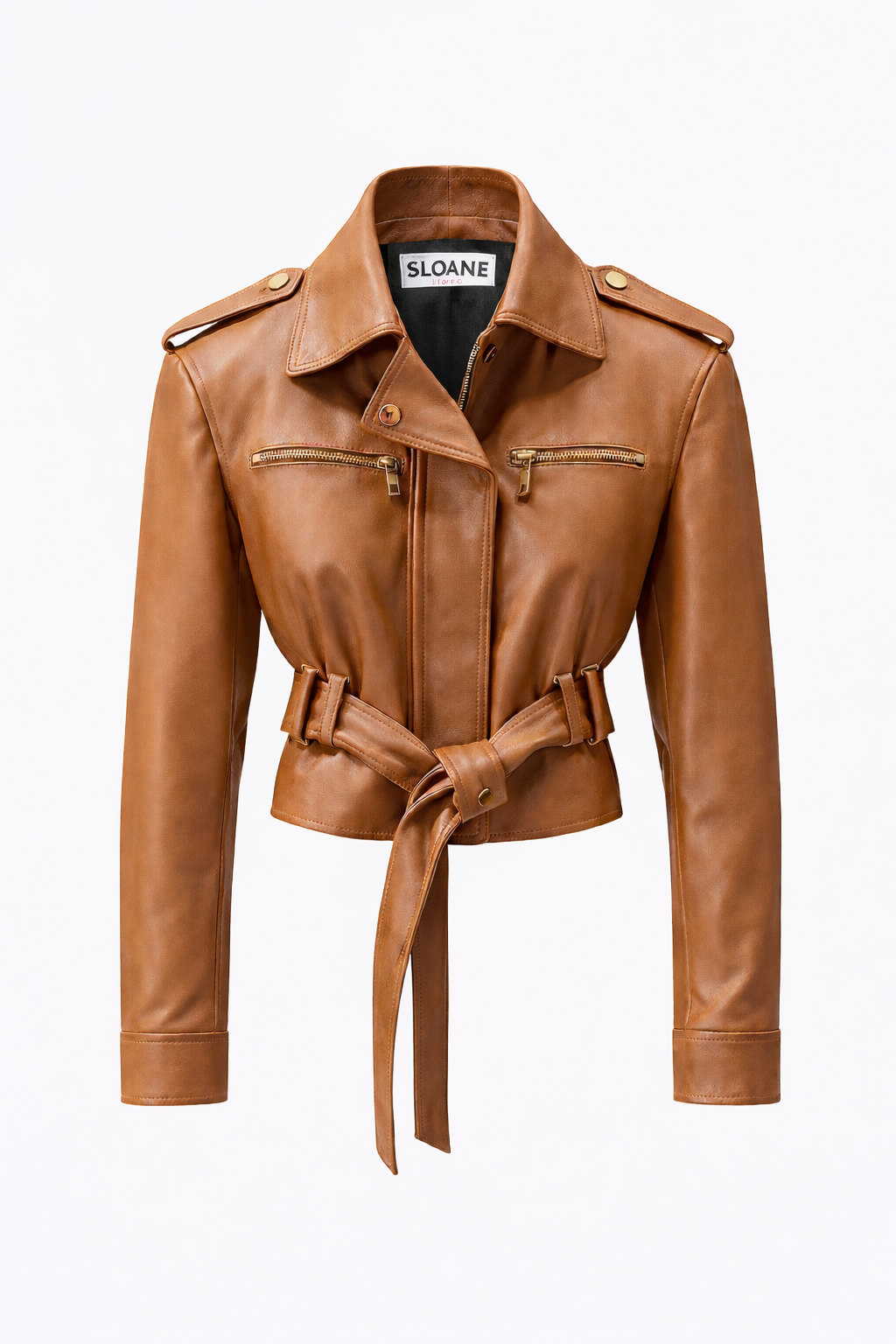 The Hailey Crop Leather