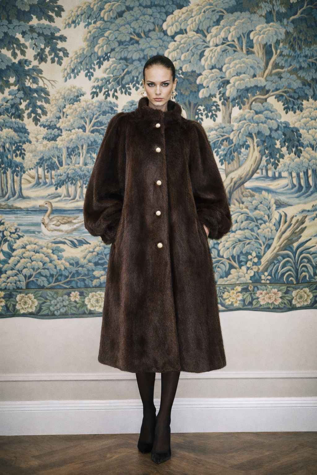 St Moritz Faux Fur Mink Coat