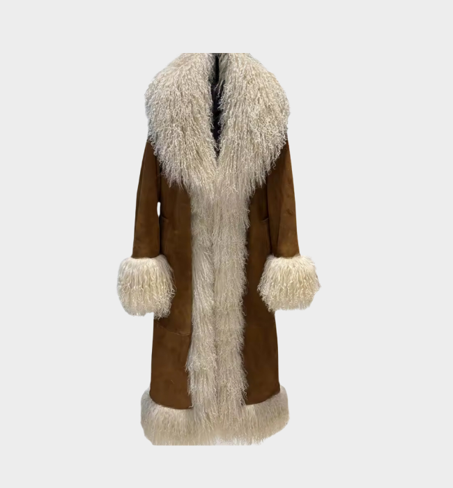 Sloane Suede Mongolian Long Coat