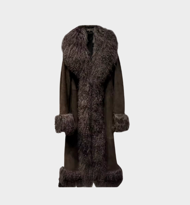 Sloane Suede Mongolian Long Coat