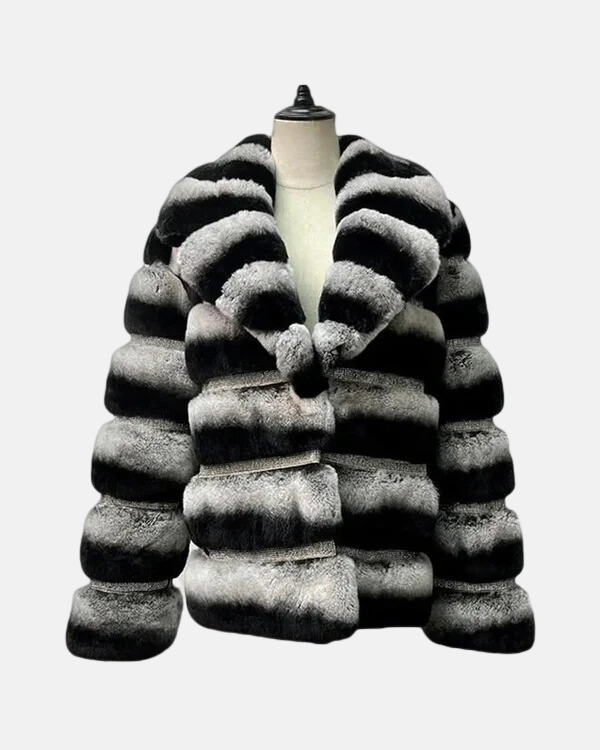 Rabbit Rex Black and White Coat