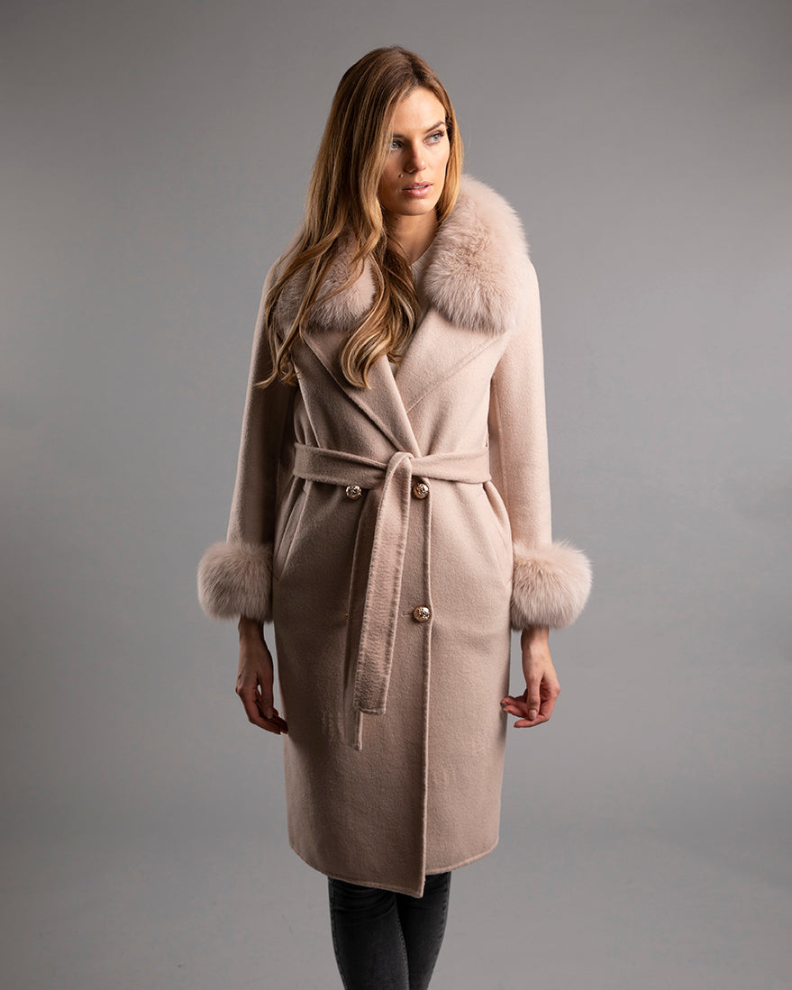 Sloane Wool Coat Beige Blush