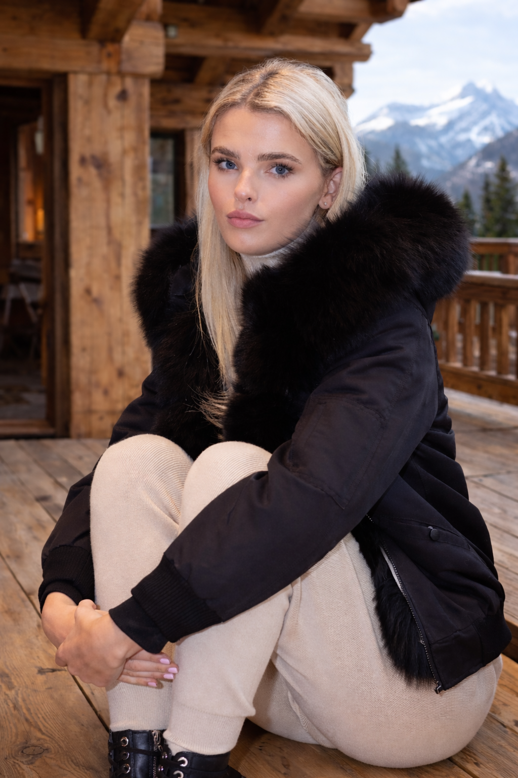 St Anton Lux Bomber Black