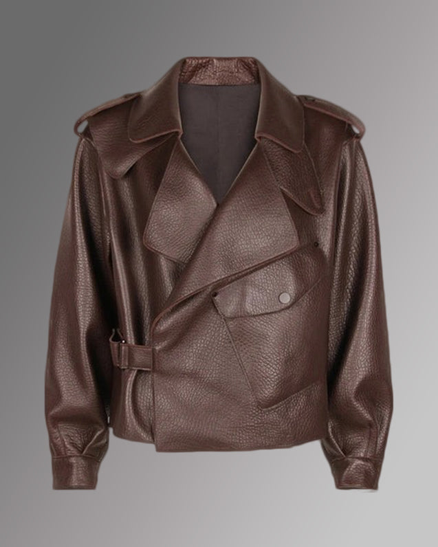 Grained  Leather Dempsey Jacket