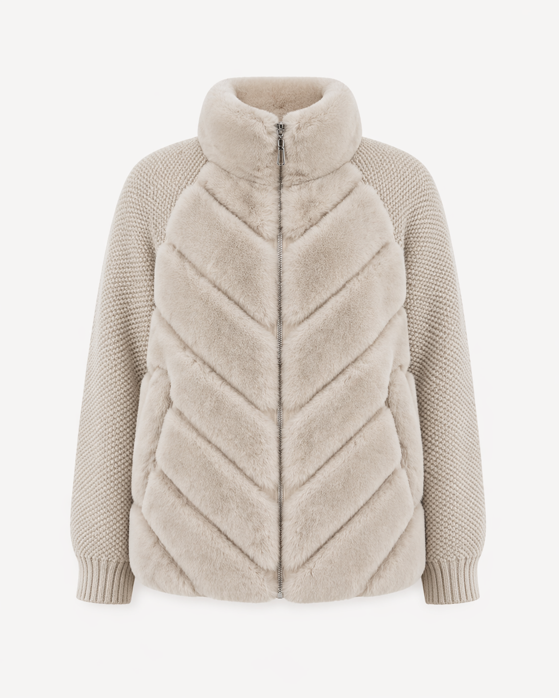 Rex Rabbit Fur & Knit Jacket