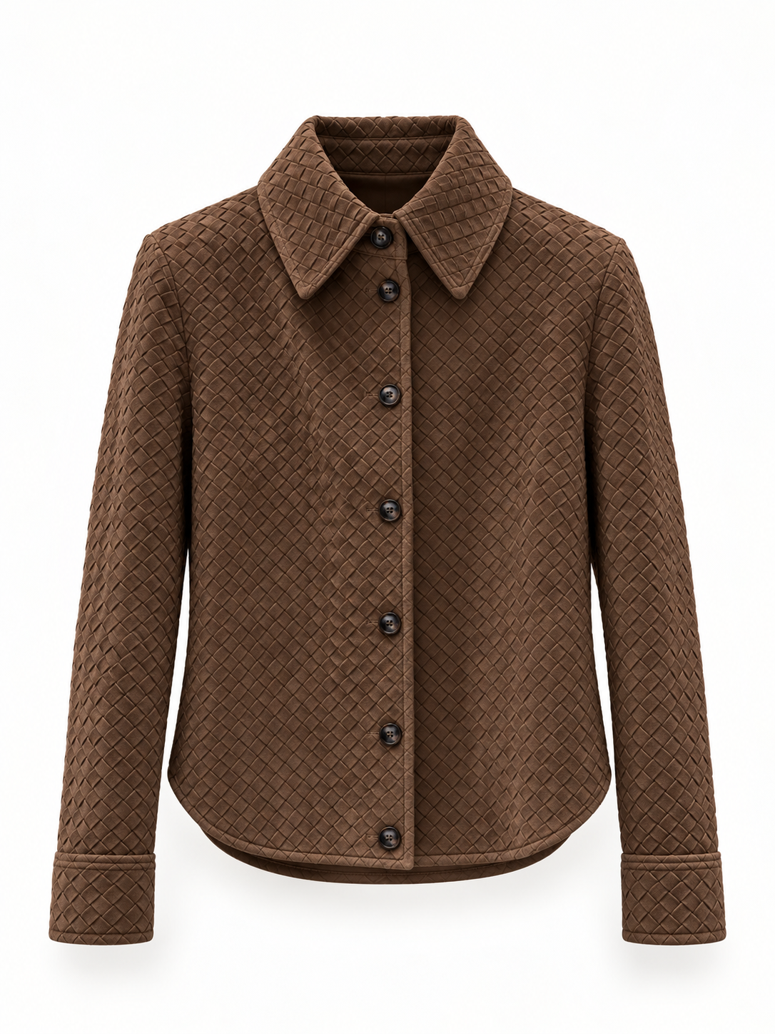 The Sloane Woven Suede Shirt Jacket