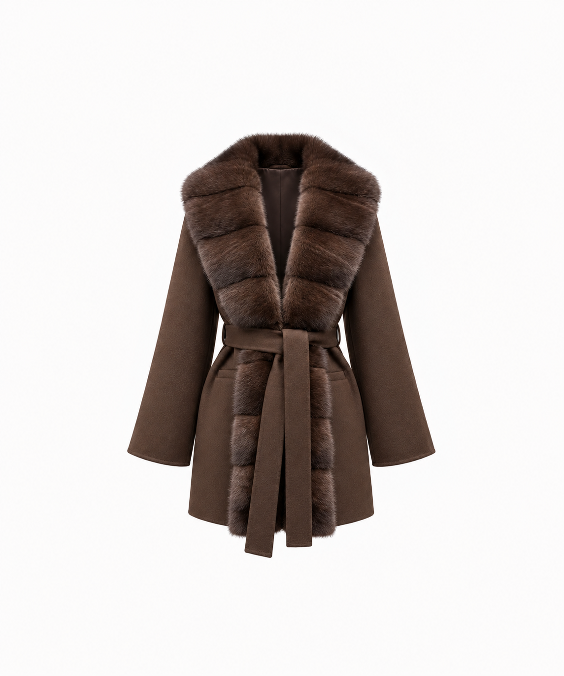 The Sloane Mink-Trim Cashmere Coat