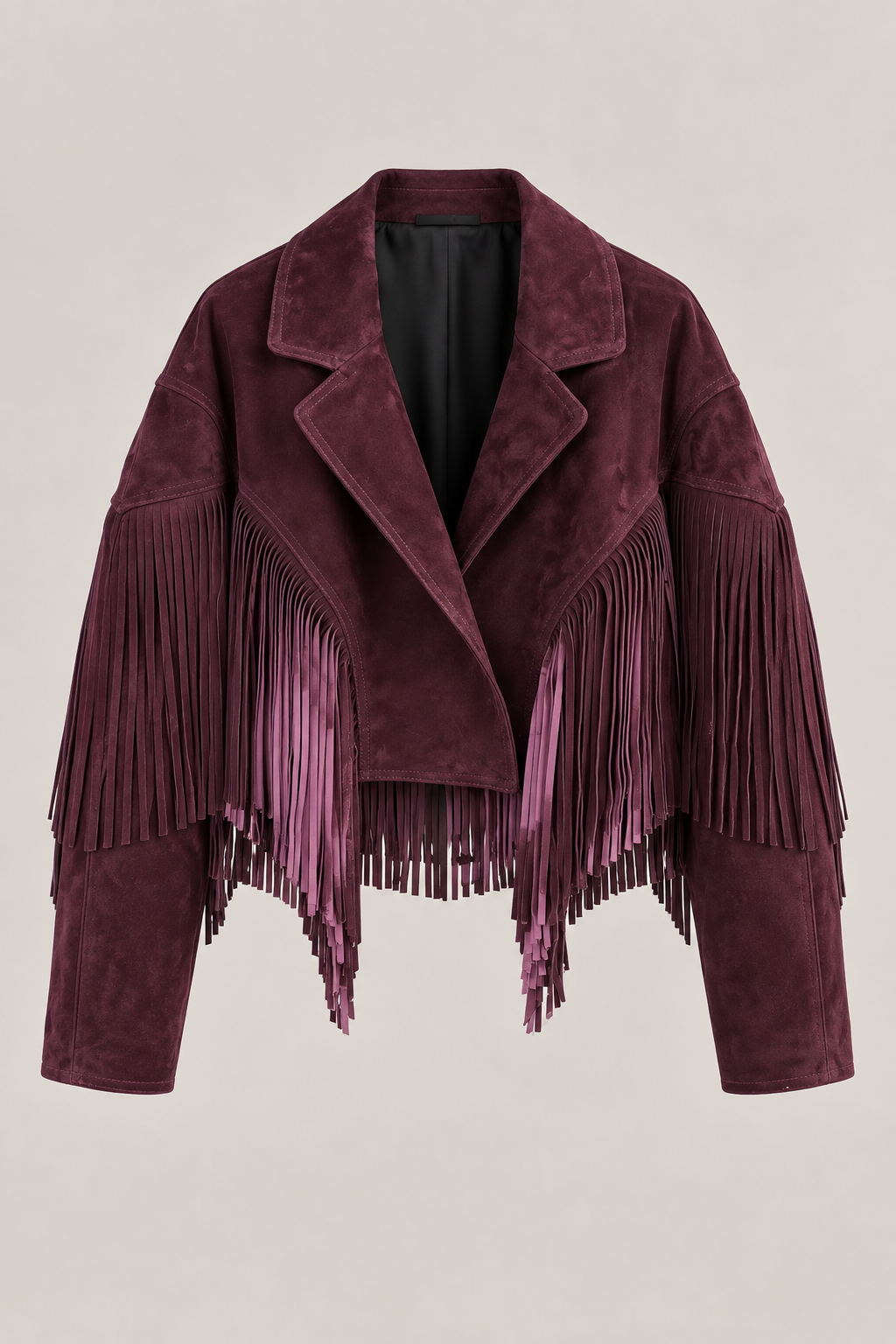 The Sloane Cropped Fringe Suede Jacket