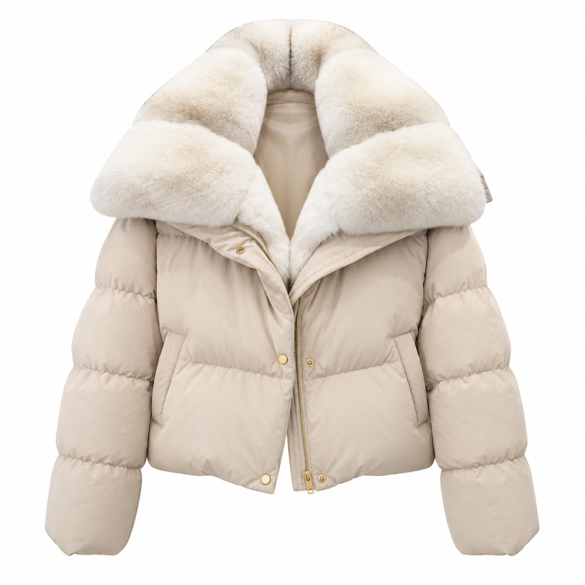 Sloane Fox Aspen Luxe Goose Down Fur Puffer Jacket