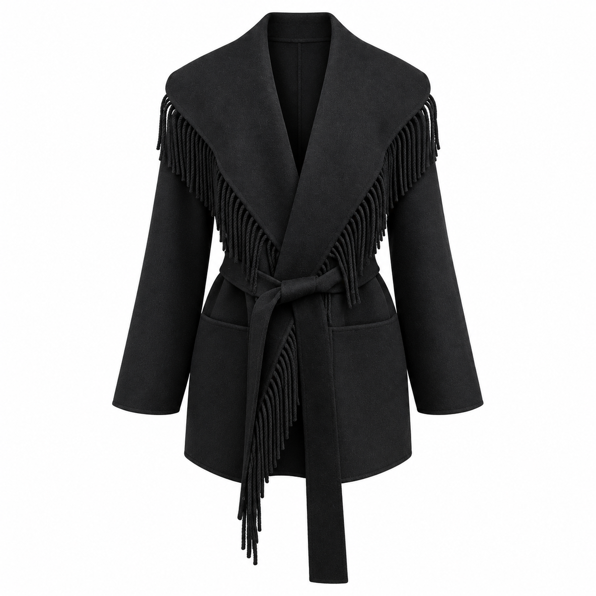 Aspen Tassel Fringe Coat