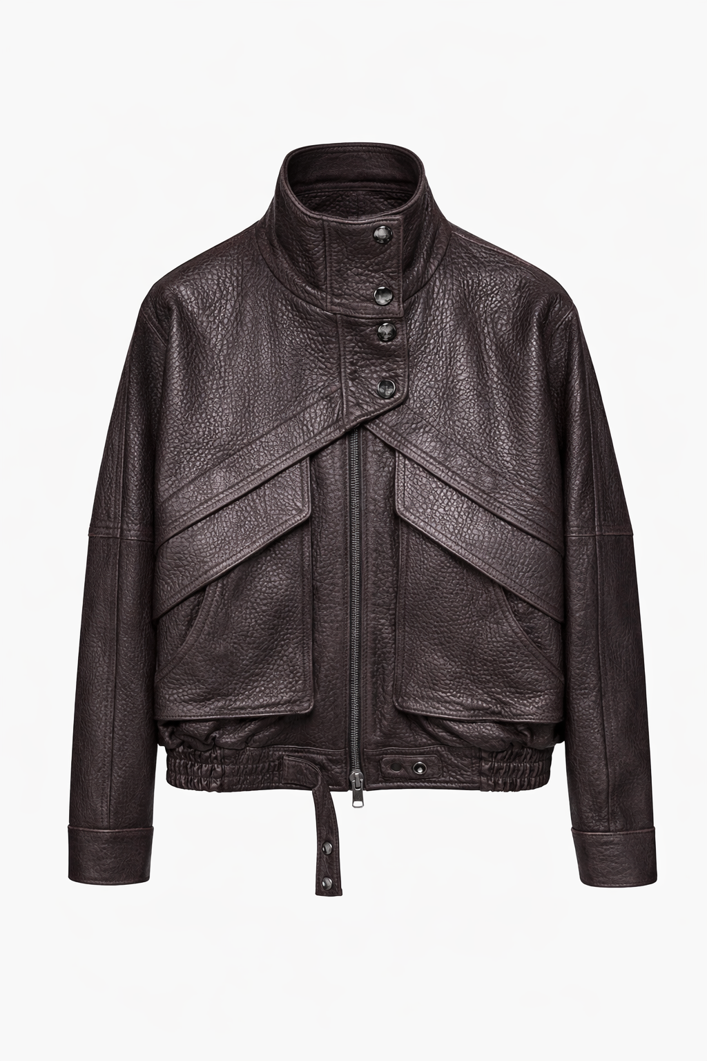 Lola Leather Bomber Jacket