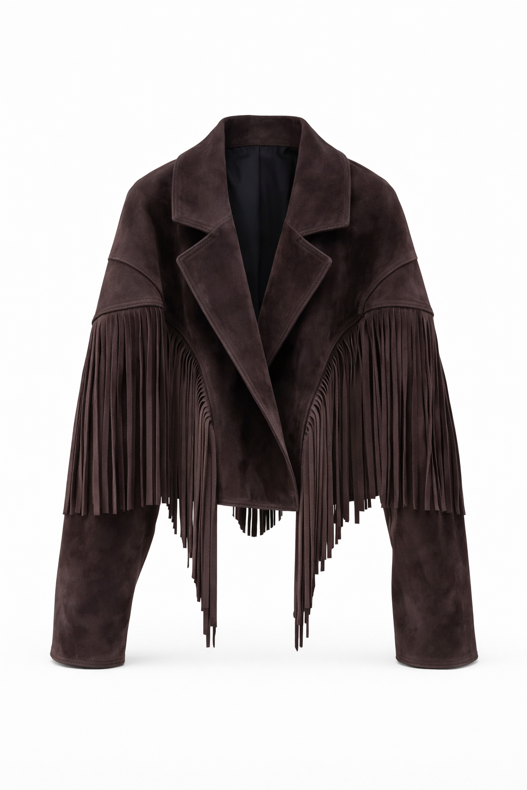 The Sloane Cropped Fringe Suede Jacket