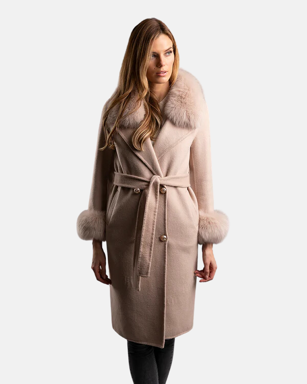 Sloane Wool Coat Beige Blush