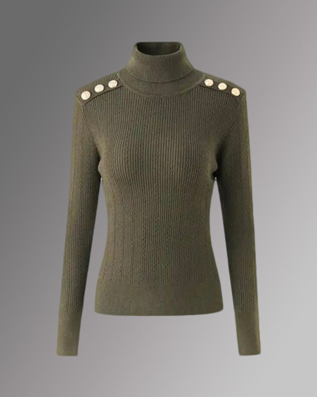 Green Roll Neck Jumper